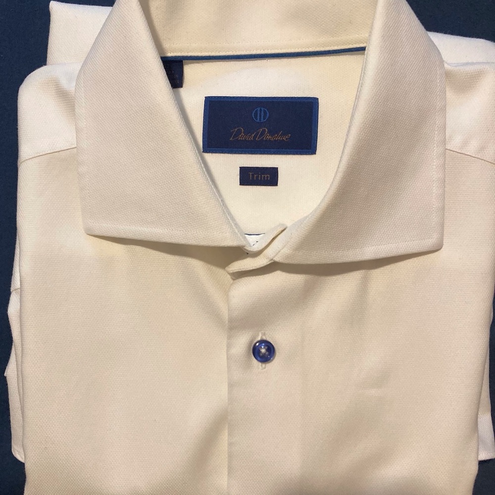 David Donahue White Dress Shirt